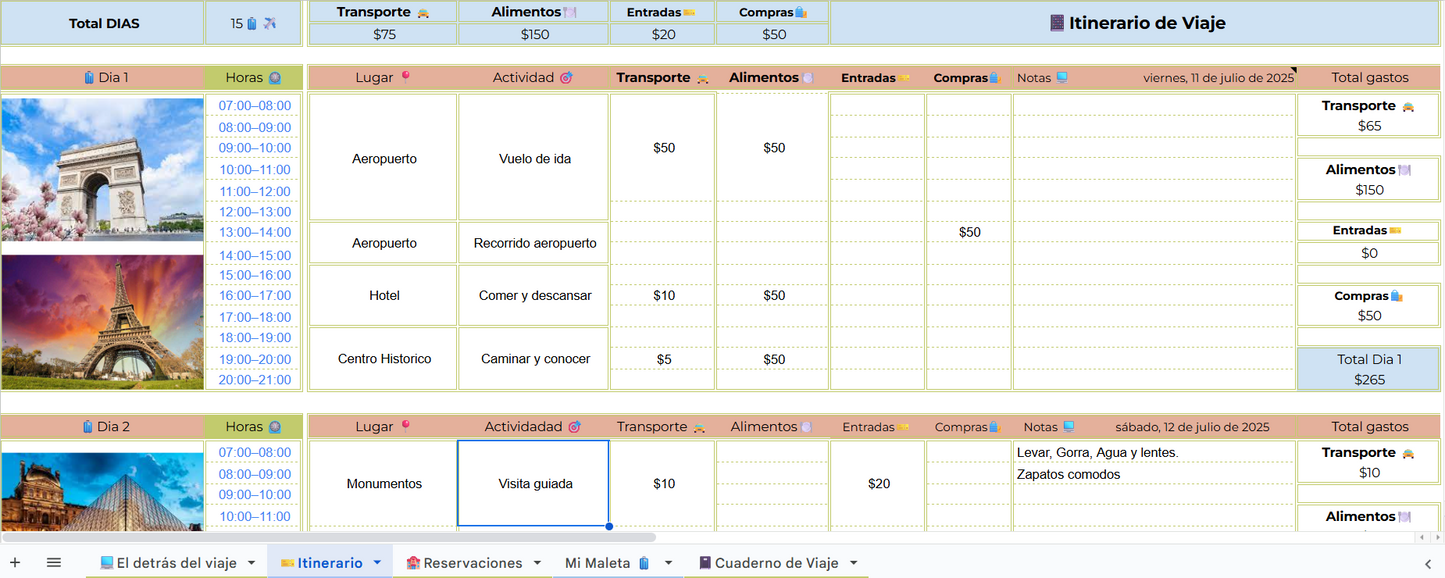 Planificando tus viajes